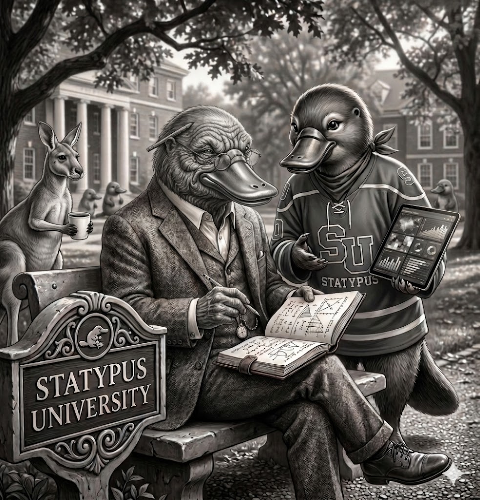 Bill and Sally at Statypus University